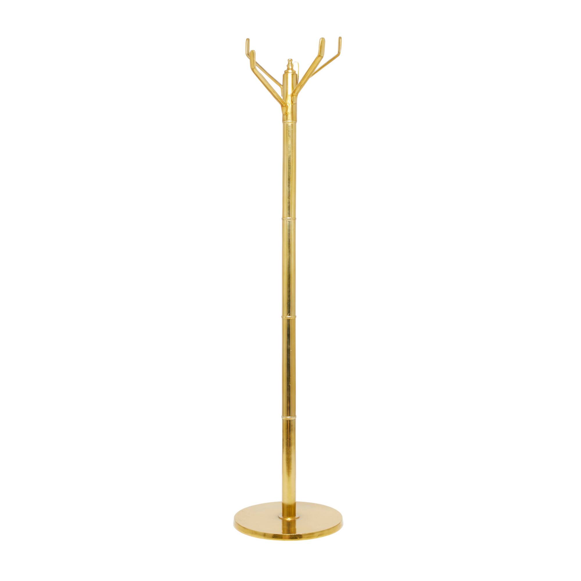 Gold Aluminum Contemporary Coat Rack, 69" x 15" x 15"